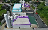 Purple areas were reroofed in 2016 and blue in 2022 for Cascade Cheese