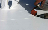 Hot Air Seam Welding on Membrane Roof